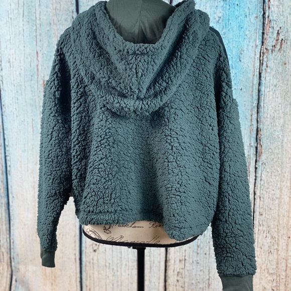 Zella NWT Green Sheila Fleece Hooded Pullover Hoodie - Picture 9 of 12